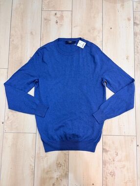 J.Crew Cotton Cashmere Crewneck Sweater Blue Men’s Small NWT